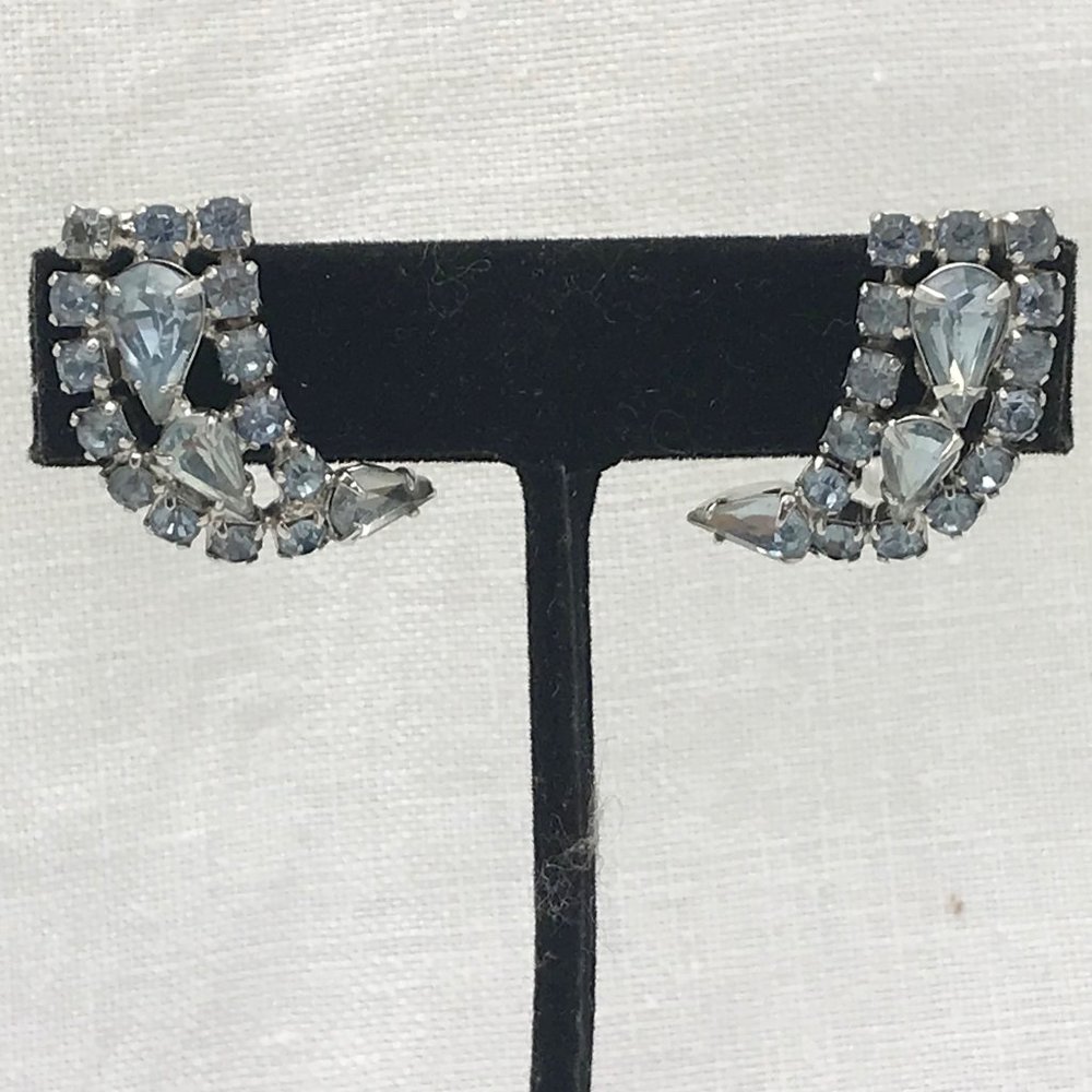 Vintage 1950s Rhinestone Earrings